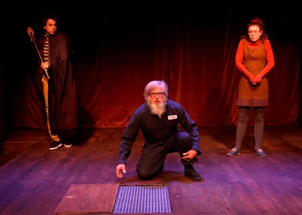 Rey Pulice as Zeke, Robin Walton as Emile, and Emily Abeles as Brooke Photo