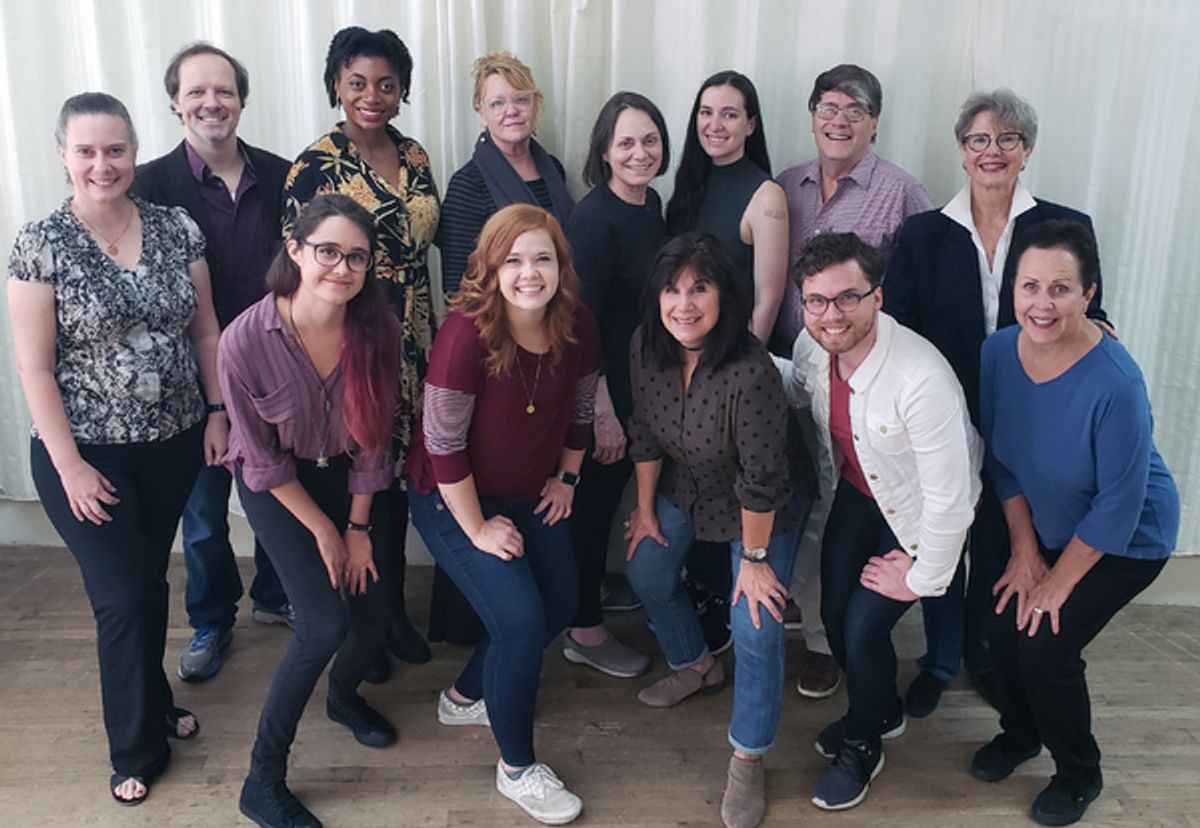 Ronnie Bishop, Sarah Peck, Cheyney Coles, Alice Jankell, Peter Reid Lambert, Melody Meeks Putnam; Back Row (left to right) Jim Stanek, Gena Sims, Leah Hocking,  Alma Cuervo, Christiana Cole, C. Michael Perry, Elizabeth Hansen  at 