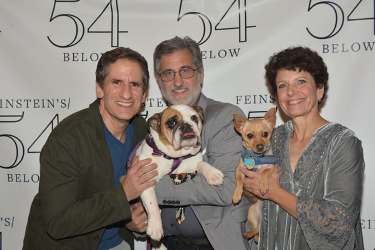 Seth Rudetsky, Bill Berloni and Dorothy Berloni with Myrtle and Little Ricky at 