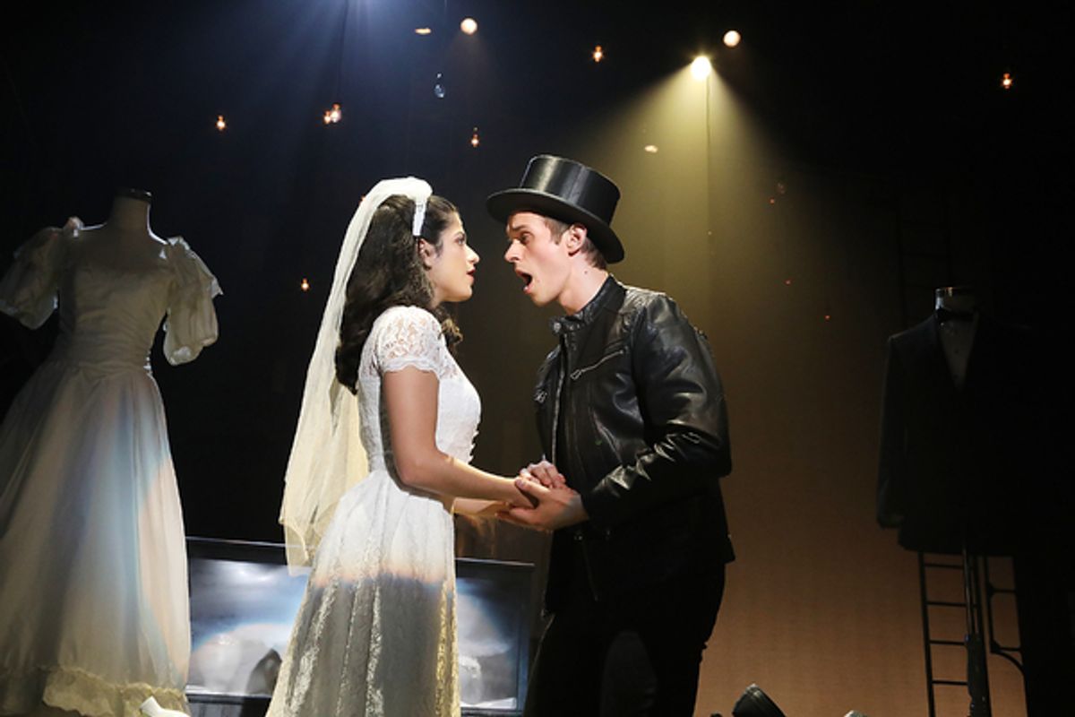 Addie Morales as Maria and Zach Adkins as Tony in WEST SIDE STORY.  at 