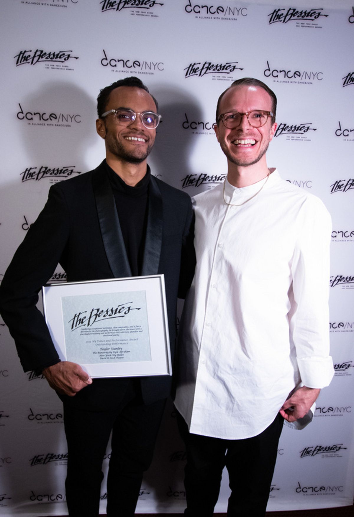 (L:) The 2019 Outstanding Performer Bessie winner Taylor Stanley, honored for his work in The Runaway by Kyle Abraham at New York City Ballet. at 