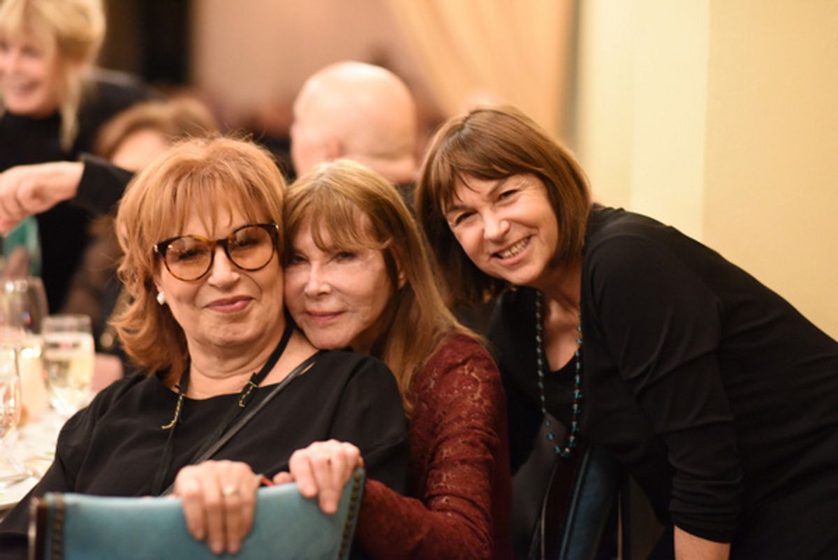 Joy Behar, Lee Grant, and Dinah Manoff attend Joseph Feury''s Fioretti: Through the Window exhibit. at 