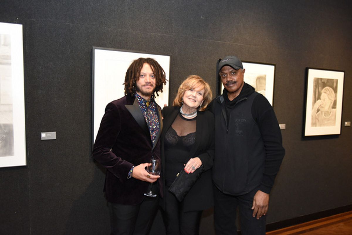 Actors Taylor A. Purdee, Brenda Vacarro, and Nathan Purdee attend Joseph Feury''s Fioretti: Through the Window exhibit. at 
