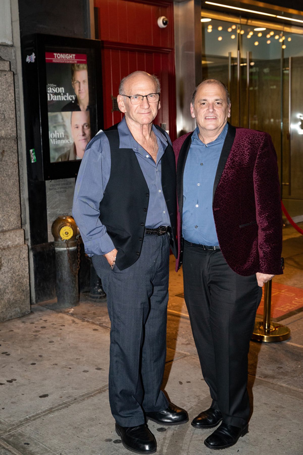 Dave Liebman and John Minnock outside of Feinstein''s/54 Below on September 20, 2019    Photo by Leslie Farinacci  at 