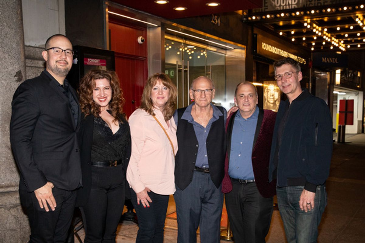 Willy Rodriguez, Lydia Liebman, Caris Visentin Liebman, Dave Liebman, John Minnock and Erick Holmberg outside of  Feinstein''s/54 Below on September 20, 2019    Photo by Leslie Farinacci  at 