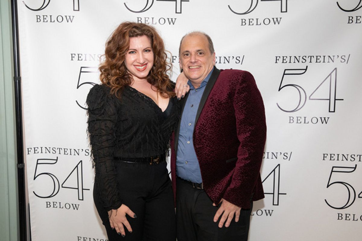 Publicist Lydia Liebman and Musical Artist John Minnock backstage at Feinstein''s/54 Below on September 20, 2019    Photo by Leslie Farinacci at 