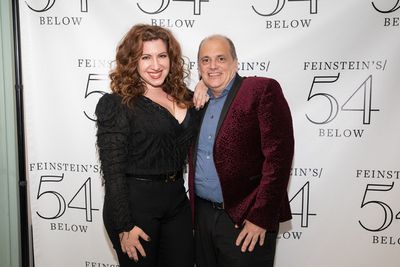 Publicist Lydia Liebman and Musical Artist John Minnock backstage at Feinstein''s/54  Photo