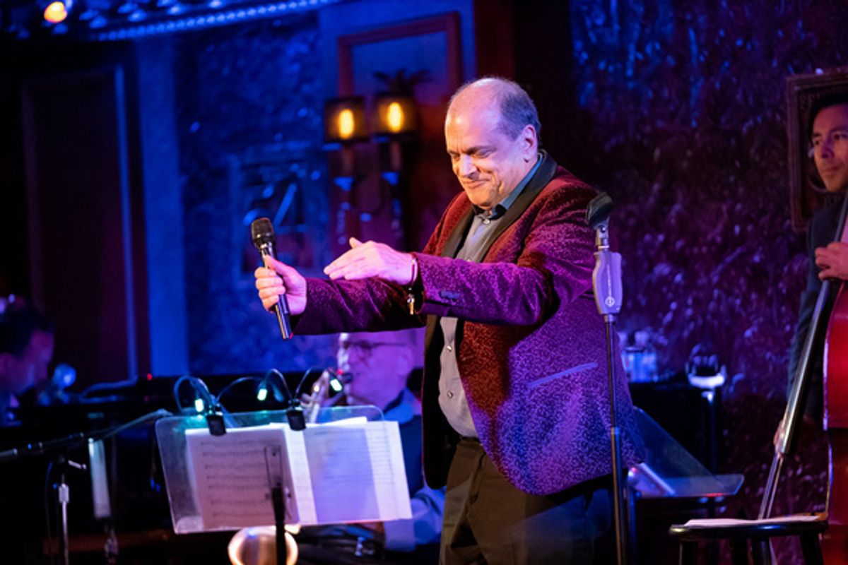 John Minnock on stage at Feinstein''s/54 Below on September 20, 2019    Photo by Leslie Farinacci at 