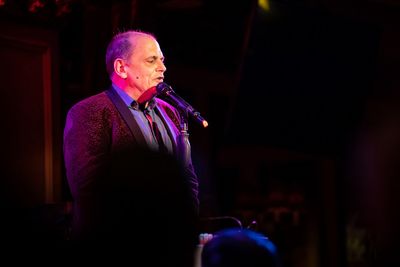 John Minnock on stage at Feinstein''s/54 Below on September 20, 2019    Photo by Lesl Photo