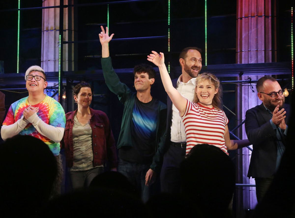 Jorrel Javier, Sarah Beth Pfeifer, Chris McCarrell, Music & Lyrics Rob Rokicki, Kristin Stokes and Director Stephen Brackett  at 