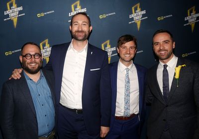 Director Stephen Brackett, Music & Lyrics Rob Rokicki, Book Writer Joe Tracz and Chor Photo