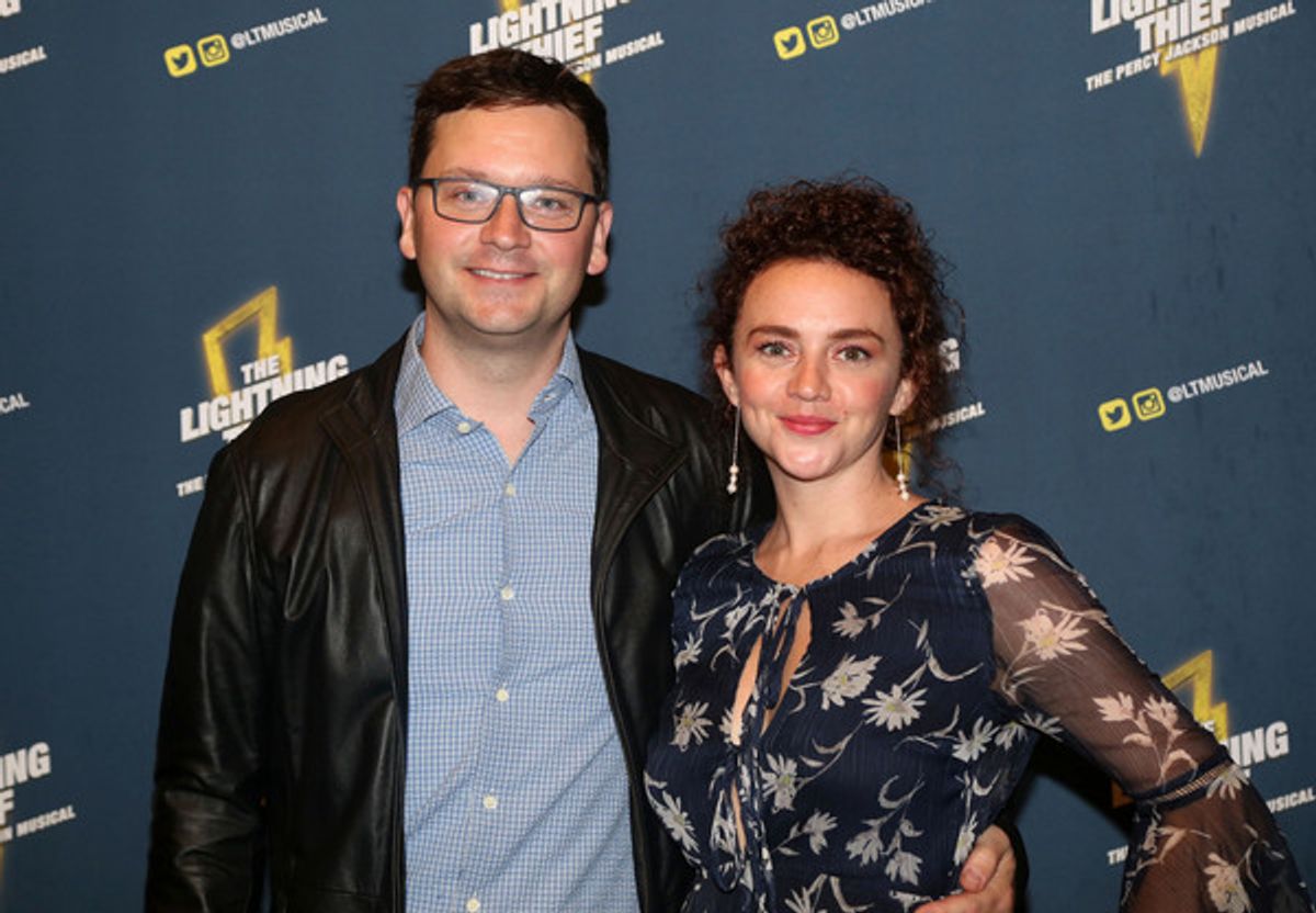 NEW YORK, NY - OCTOBER 16: Chris 'Shockwave' Sullivan and wife pose at the opening night of the new musical based on the film 'The Lightning Thief: The Percy Jackson Musical' on Broadway at The Longacre Theatre on October 16, 2019 in New York City (Photo by Bruce Glikas/WireImage) at 