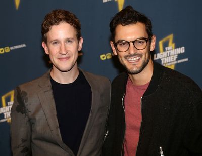 NEW YORK, NY - OCTOBER 16: Alex Wyse and Wesley Taylor pose at the opening night of t Photo