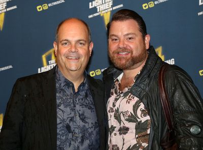 NEW YORK, NY - OCTOBER 16: Brad Oscar and Diego Prieto pose at the opening night of t Photo