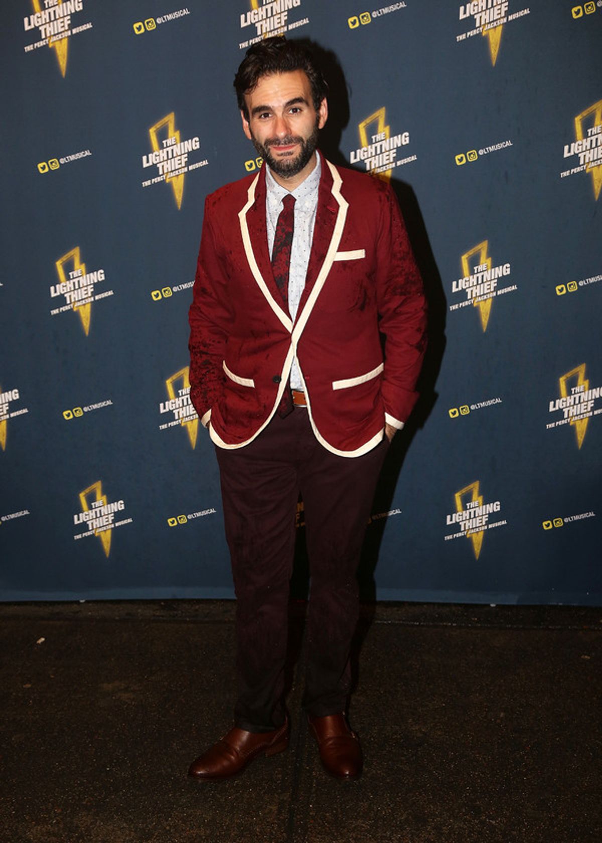 NEW YORK, NY - OCTOBER 16: Joe Iconis poses at the opening night of the new musical based on the film 'The Lightning Thief: The Percy Jackson Musical' on Broadway at The Longacre Theatre on October 16, 2019 in New York City (Photo by Bruce Glikas/WireImage) at 
