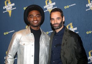 NEW YORK, NY - OCTOBER 16: Jelani Alladin and Jonathan Raviv pose at the opening night of the new musical based on the film "The Lightning Thief: The Percy Jackson Musical" on Broadway at The Longacre Theatre on October 16, 2019 in New York City (Photo by Bruce Glikas/WireImage) @ BroadwayWorld NEW YORK, NY - OCTOBER 16: Jelani Alladin and Jonathan Raviv pose at the opening nigh Photo