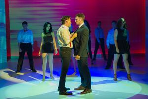 Josh O''Donnell, Alex Vanderlek and the cast of American Psycho  Photo