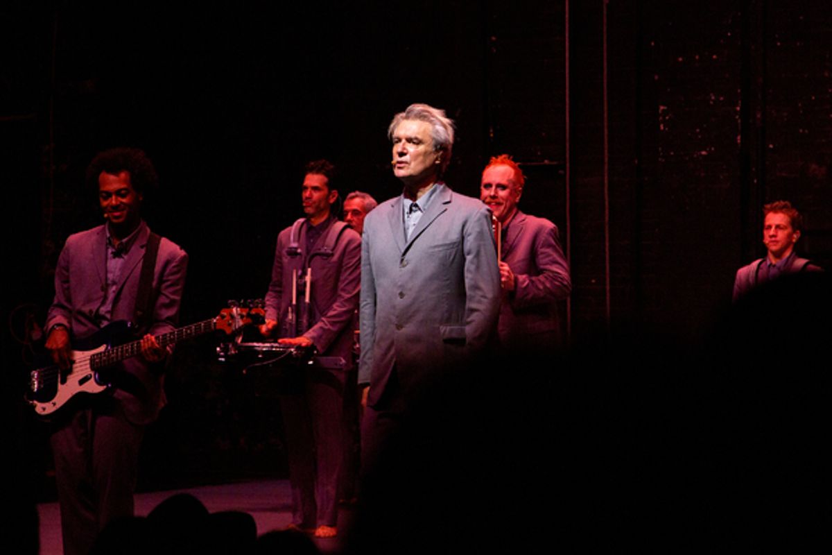 David Byrne and the company of AMERICAN UTOPIA at 