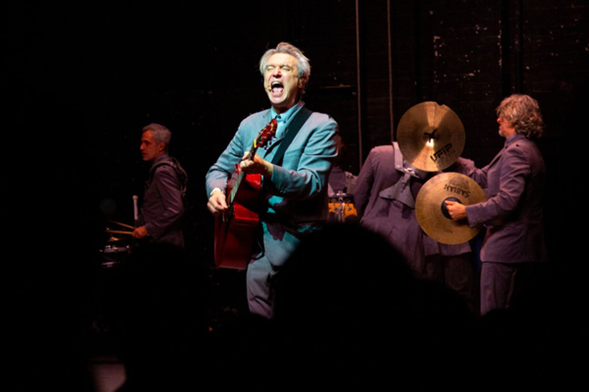 David Byrne and the company of AMERICAN UTOPIA at 