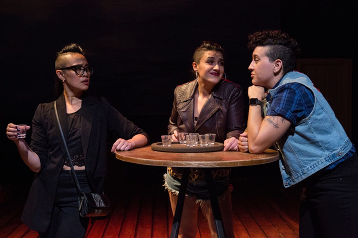 Emjoy Gavino, Maryam Abdi and Emilie Modaff at 