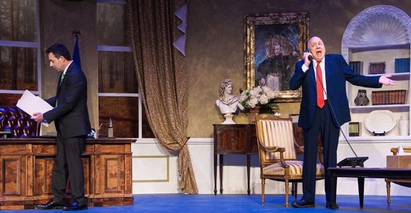 Leon Contavesprie (Archer Brown),  Bob Edes Jr, (President Charles Smith) Photo