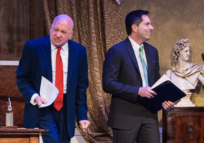 Bob Edes Jr, (President Charles Smith),  Leon Contavesprie (Archer Brown) Photo