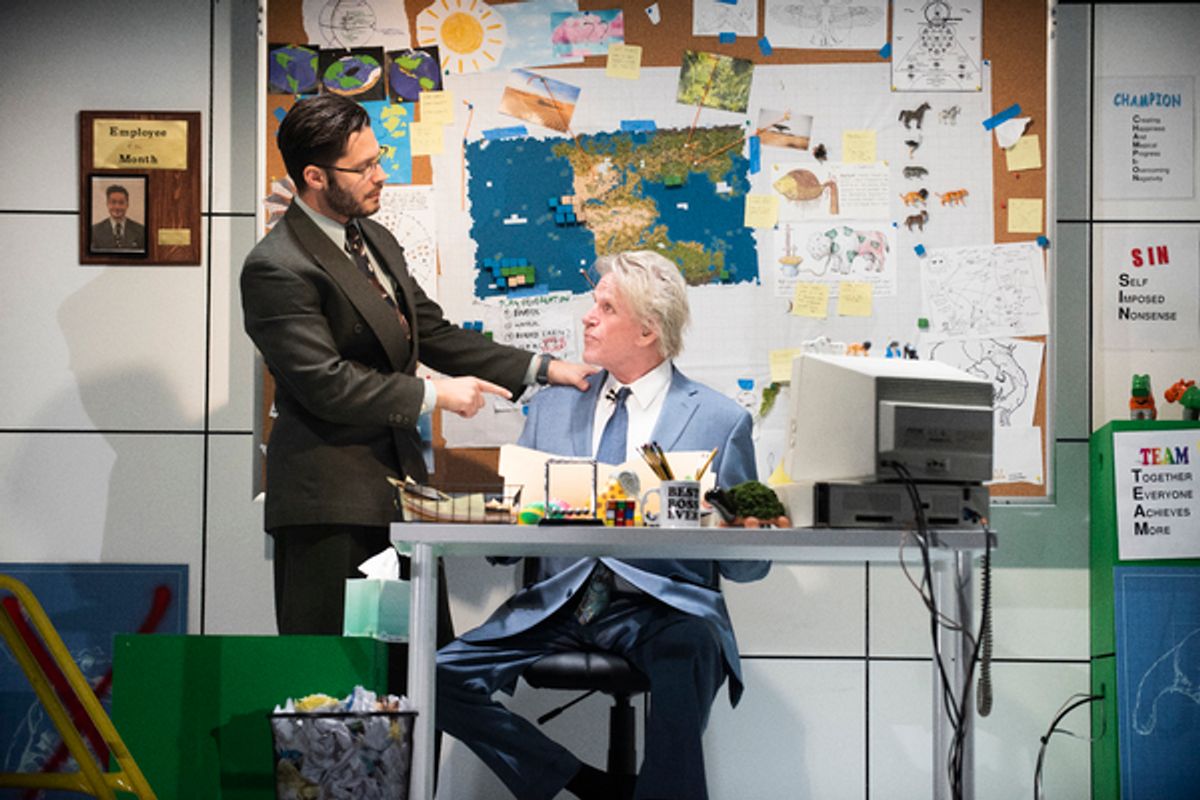Mike Squillante and Gary Busey in Only Human at the Theatre at St. Clements at 