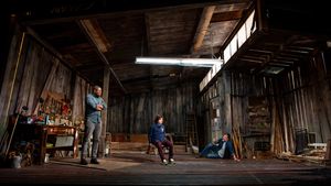 Alexander Garfin, Enrico Colantoni, and Obi Abili Photo