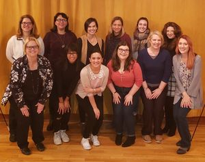 Susan Lambert Hatem, Christina Watanabe, Hannah Ryan, Emma Wilk, Jaclyn Mercer, Becky Abramovitz; Front Row (left to right) Anne Lambert, Karla Puno Garcia, Diane Phelan, Ellie Handel, Cindi Rush, Vanessa Leuck @ BroadwayWorld Susan Lambert Hatem, Christina Watanabe, Hannah Ryan, Emma Wilk, Jaclyn Mercer, Becky Photo