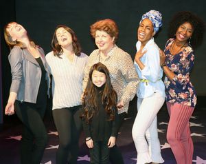 Lael Van Keuren, Casey Shuler, Klea Blackhurst,
Kylie Kuioka (front), Zuri Washington, Anita Welch
@ BroadwayWorld Lael Van Keuren, Casey Shuler, Klea Blackhurst,
Kylie Kuioka (front), Zuri Washingto Photo