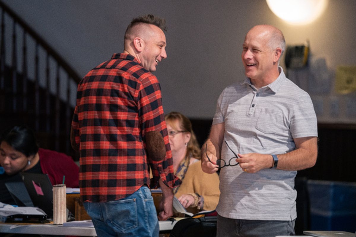 Jonathan Berry and ensemble member and playwright Eric Simonson at 