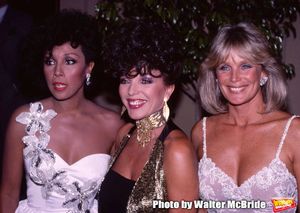 Diahann Carroll, Linda Evans, and Joan Collins at the Emmy Awards, September 23, 1984 Photo
