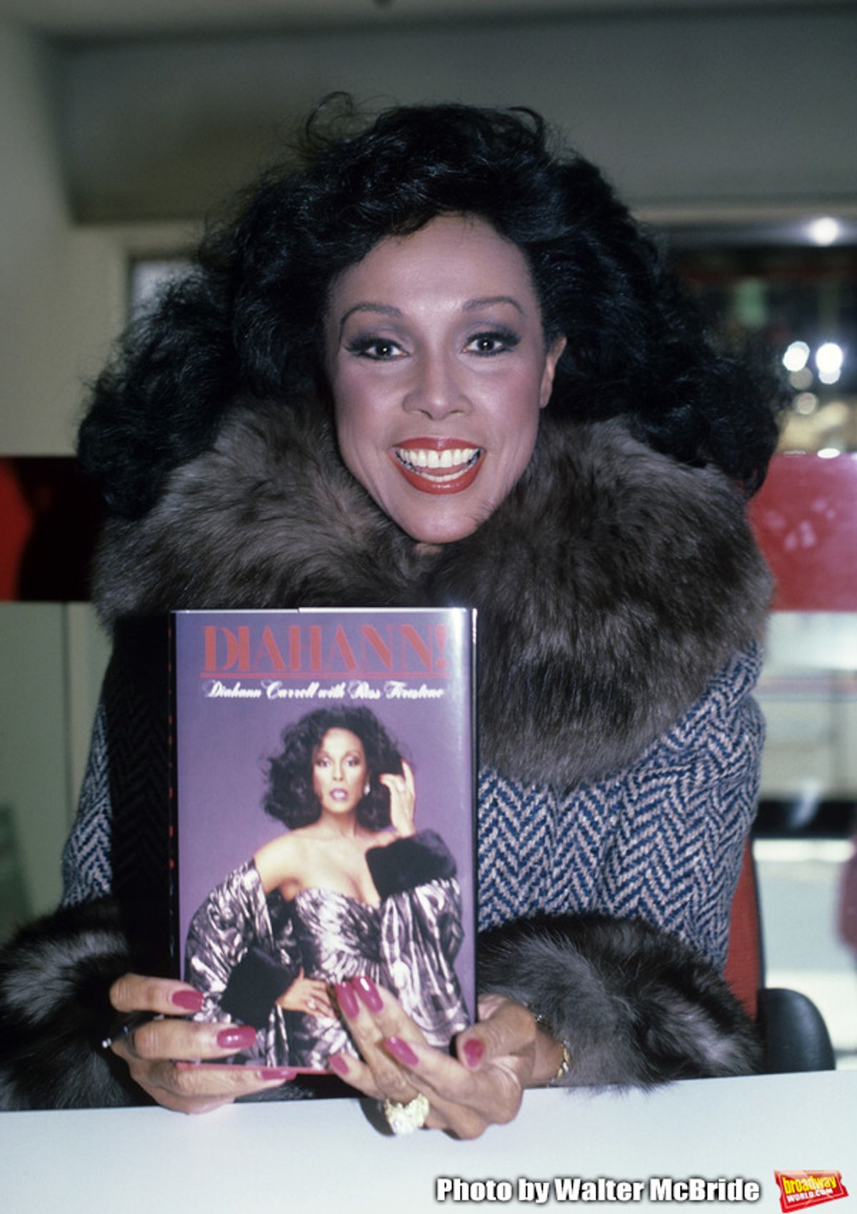 Diahann Carroll photographed at Barnes & Noble in NYC in April, 1986. at 