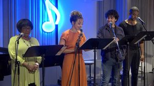 Tina Fabrique, Claire Saunders, David Spadora, Christian Dante White @ BroadwayWorld Tina Fabrique, Claire Saunders, David Spadora, Christian Dante White Photo