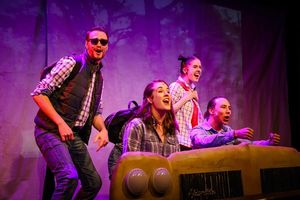 Scott (Guy Taylor Simpson III), Linda (Ashley Roy), Cheryl (Molly Quinn) & Ash (Zachary Edson) @ BroadwayWorld Scott (Guy Taylor Simpson III), Linda (Ashley Roy), Cheryl (Molly Quinn) & Ash (Zach Photo