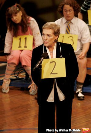 Julie Andrews and her daughter Emma Walton Hamilton, National Ambassadors for Kid's Night On Broadway, join the gang at THE 25th ANNUAL PUTNAM COUNTY SPELLING BEE on stage as guest spellers at The Circle In The Square Theatre in New York City.
January 30, 2007 @ BroadwayWorld Julie Andrews and her daughter Emma Walton Hamilton, National Ambassadors for Kid's N Photo