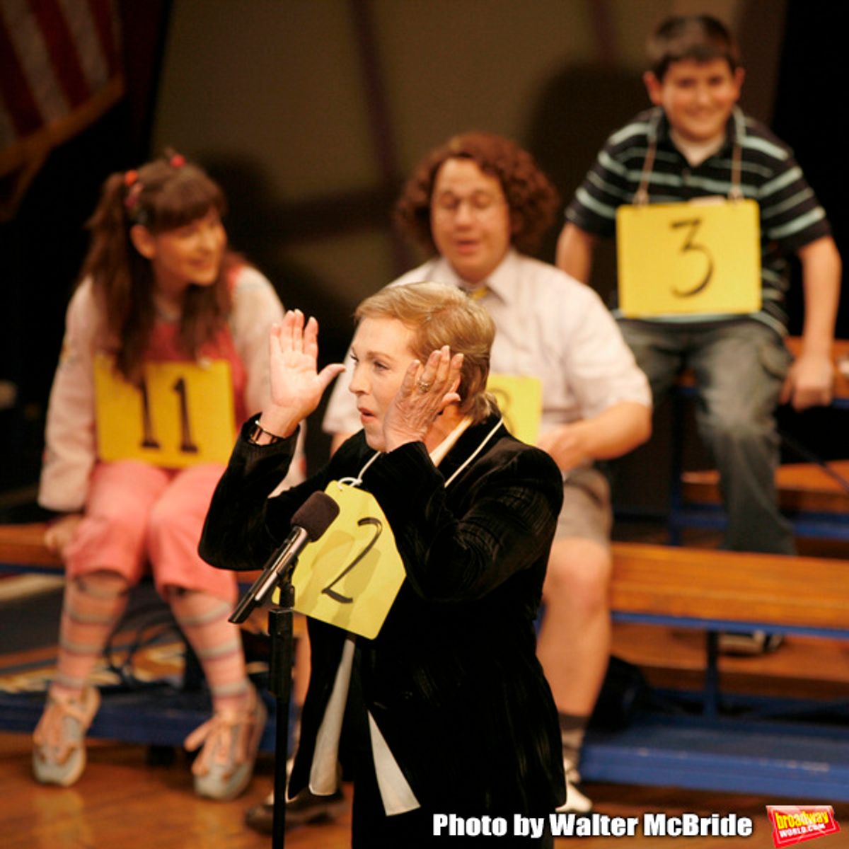 Julie Andrews joins the gang at THE 25th ANNUAL PUTNAM COUNTY SPELLING BEE on stage as guest spellers at The Circle In The Square Theatre in New York City.
January 30, 2007 at 