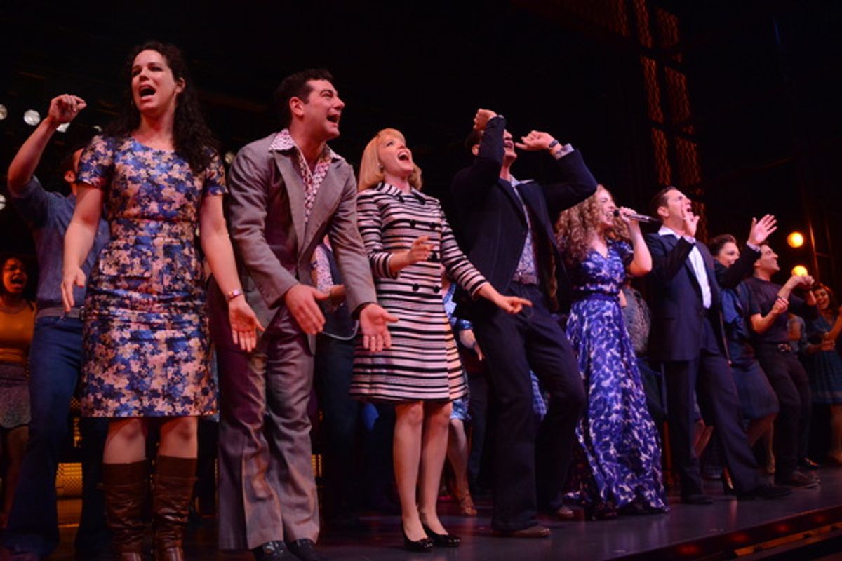 Chilina Kennedy, Ben Jacoby, Jessica Keenan Wynn, Cory Jeacoma, Sarah Bockel and the cast of Beautiful at 