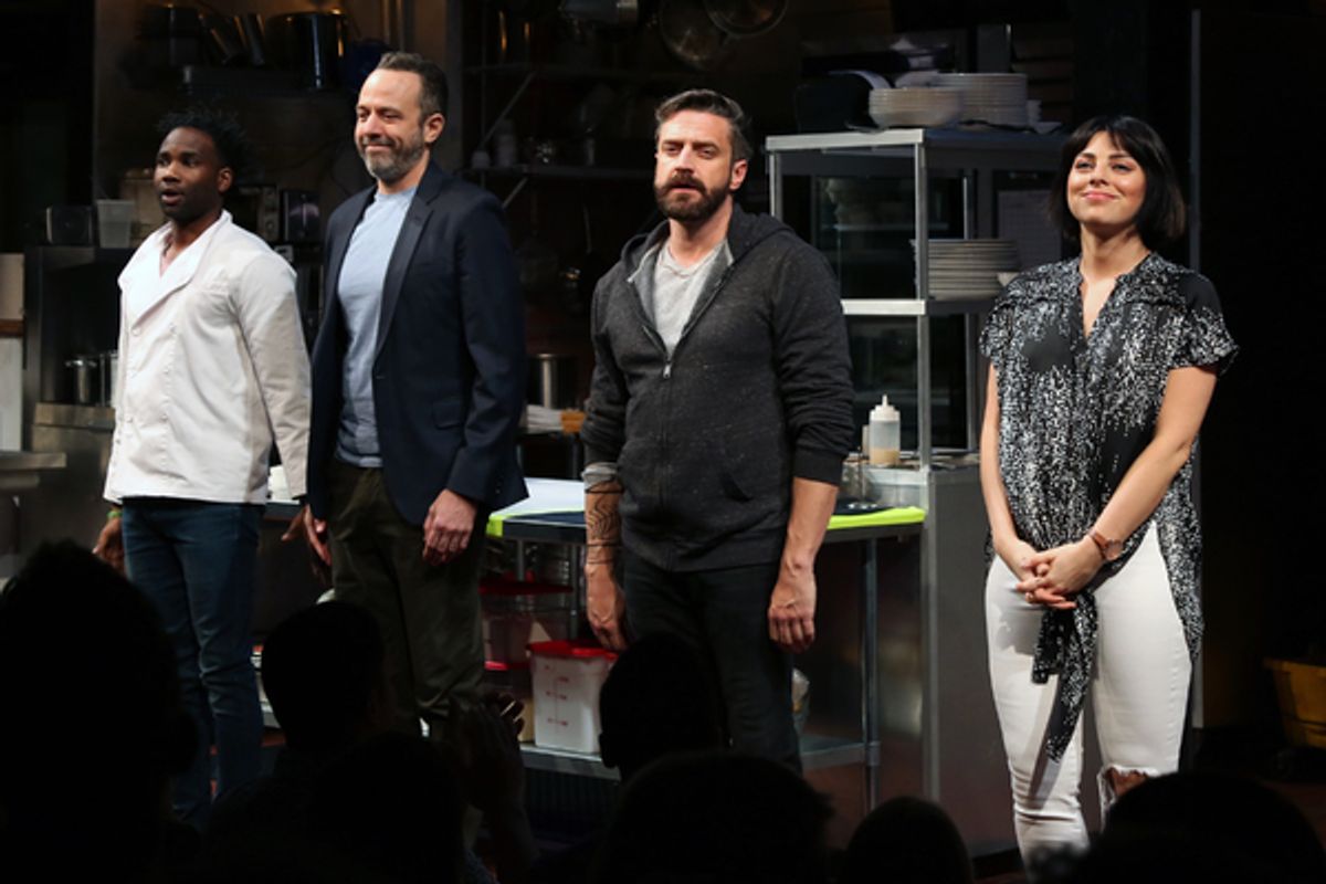W. Tre Davis, David Mason, Raul Esparza, Krysta Rodriguez at 