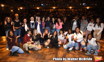 Lauren Boyd with Student performers Photo