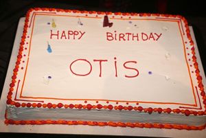 The cake as the cast of "Ain't Too Proud" on Broadway celebrates Otis Williams' 78th  Photo