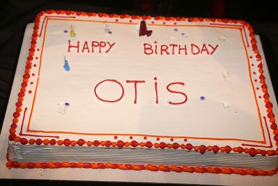The cake as the cast of "Ain't Too Proud" on Broadway celebrates Otis Williams' 78th  Photo