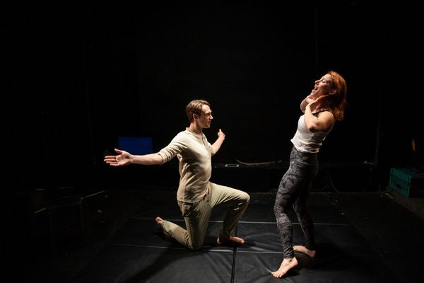 Jack (Ryan Desaulniers) and River (Sarah Elizabeth Grace) in The Regime is Female at  Photo