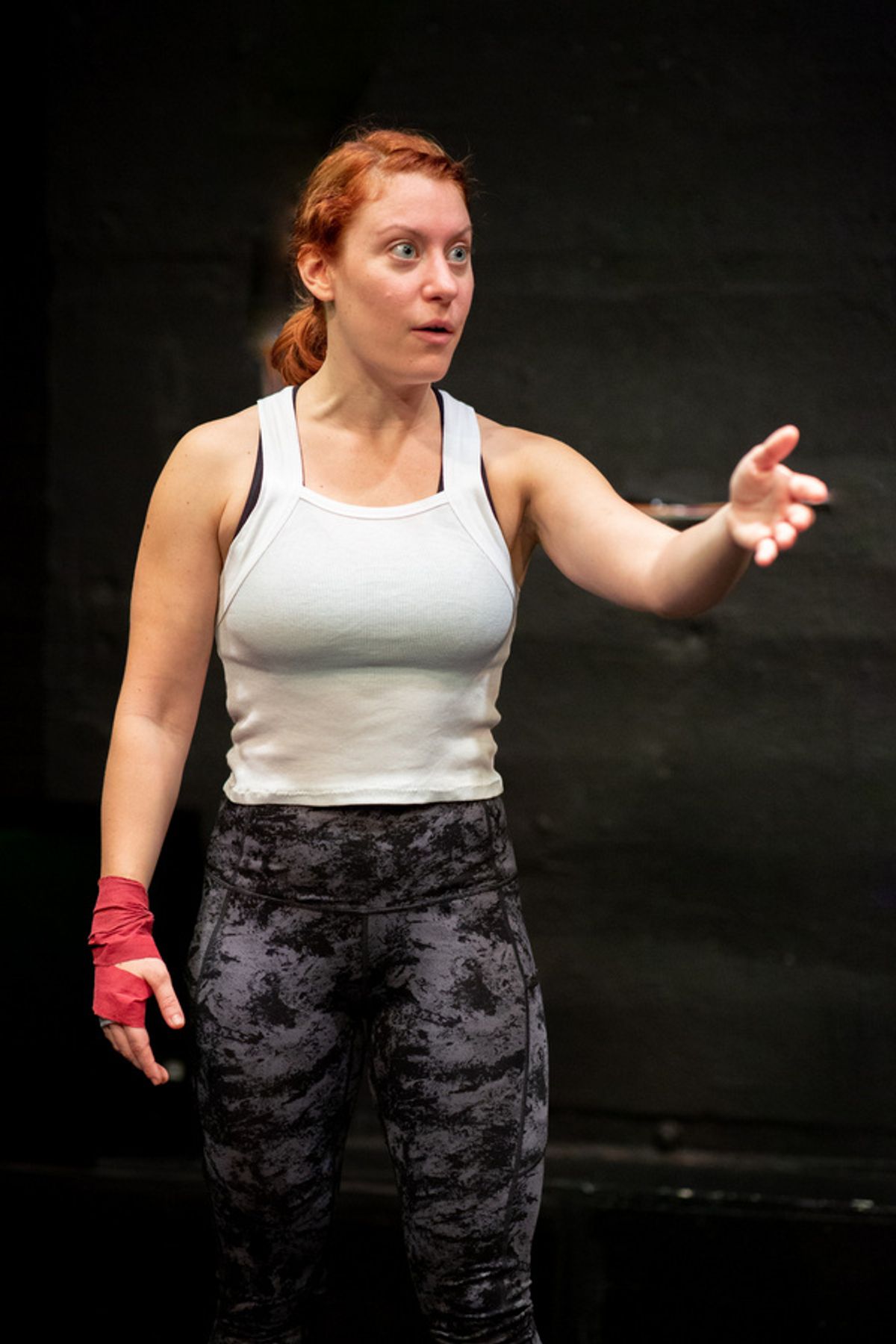 Sarah Elizabeth Grace as River Flynn in The Regime is Female at the Tank, November 1 - 17, 2019 (Photo credit: Justin McCallum) at 