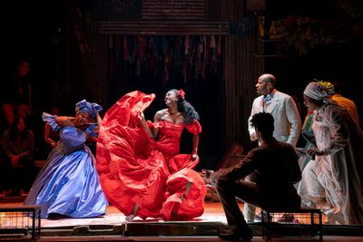 The Company of the North American Tour of ONCE ON THIS ISLAND. Photo by Joan Marcus.  Photo