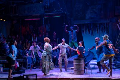 The Company of the North American Tour of ONCE ON THIS ISLAND. Photo by Joan Marcus.  Photo