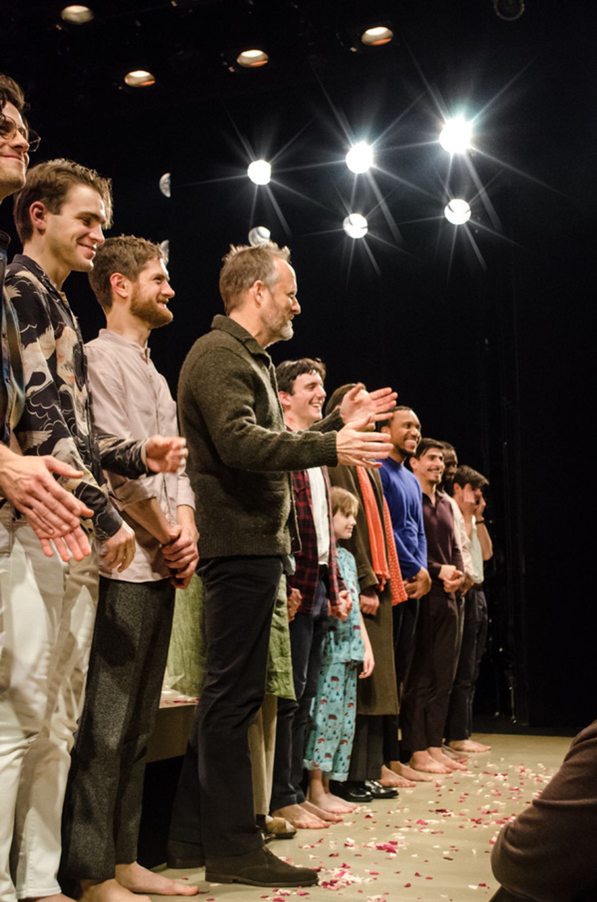 John Benjamin Hickey and the company of 'The Inheritance' at 