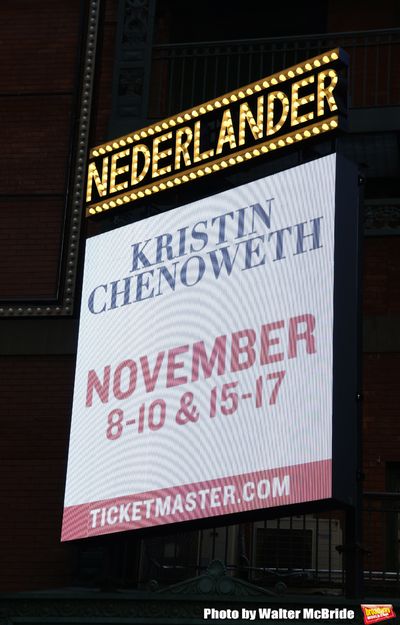 Theatre Marquee unveiling for "Kristin Chenoweth - For The Girls" at the Nederlander  Photo