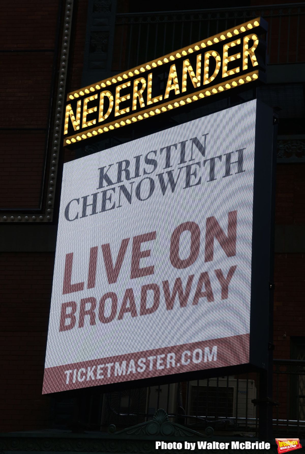 Theatre Marquee unveiling for 'Kristin Chenoweth - For The Girls' at the Nederlander Theatre on November 04, 2019 in New York City. at 