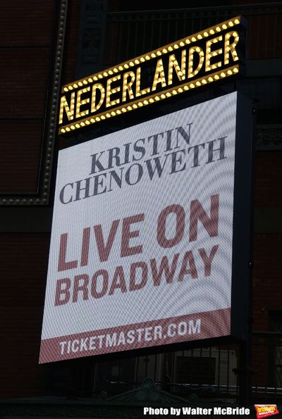 Theatre Marquee unveiling for "Kristin Chenoweth - For The Girls" at the Nederlander  Photo